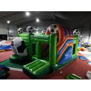 Soccer Football Inflatable Jumping Castle Digital Printing 3 Years Warrenty