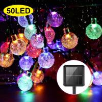 China 50 LED 24ft Waterproof Crystal Ball Fairy Garden Decoration Lights on sale