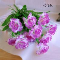 China Tabletop Red Artificial Carnations flowers Bouquet Living Room Decoration on sale