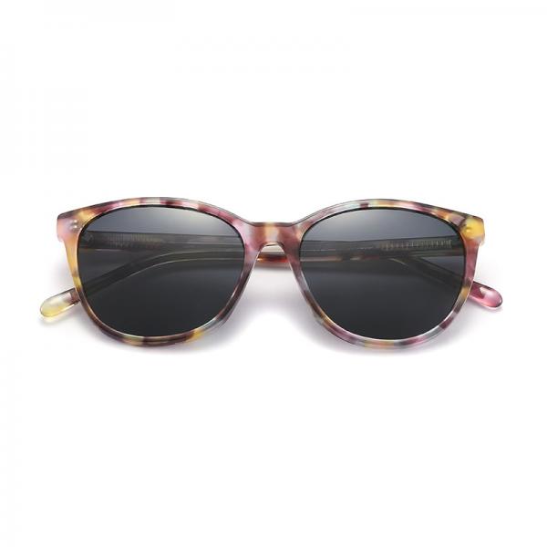 Cat Eye Round Acetate Sunglasses Colored CE With Polarized Lens