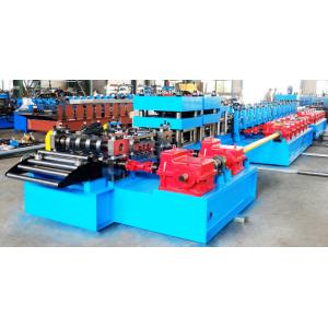 China Automatic Highway Guardrail Roll Forming Machine With 10 Ton Hydraulic De-Coiler supplier