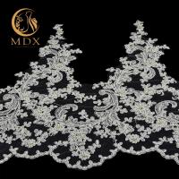 China MDX African Styles Wide Lace Trim 80% Nylon Lace Trim For Clothing on sale