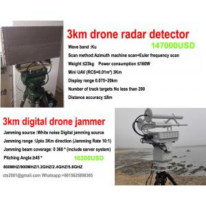 Low Price 3km Drone Radar Detector Ku Bands Factory Direct
