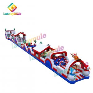 China Giant Christmas Inflatable Obstcle Course Bouncer Combo Jumping Castle Bouncer Slide supplier