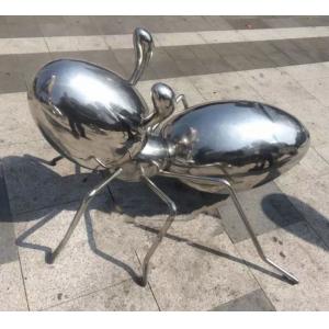 China Polished Metal Animal Sculptures Ant Sculpture Stainless Steel For Plaza Decoration supplier