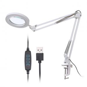 China led magnifier lamp led light source c clamp base USB power input magnification and illumination magnifying light supplier