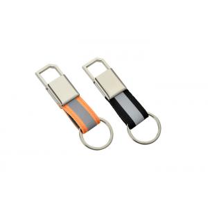 China Canvas Strap Metal Keychain Holder Small Metal Snap Hook Key Ring supplier