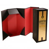 China Luxury Collapsible Wine Packaging Box With Magnetic Closure UV Coating on sale
