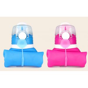 650ML Squeeze Silicone Water Bottle / Silicone Collapsible Water Bottle For Sport Use