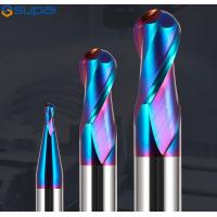 China HRC65 2 Flute Nano Blue Coated Carbide Milling Cutter CNC Router Bit For Metal Tools Tungsten Steel Tool on sale