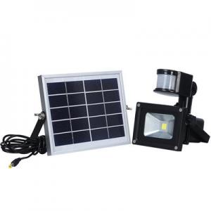 China Outdoor 10W Solar Powered LED Security Flood Light With PIR Motion Sensor supplier