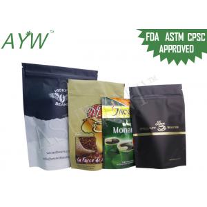 China Resealable Standing Up Individual Coffee Bags Gravure Printing Paper Laminated supplier