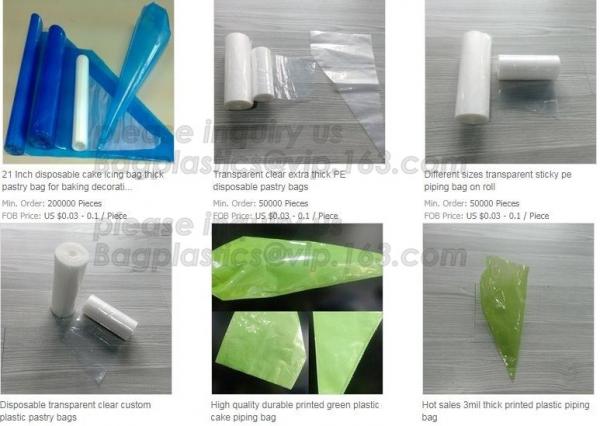 clear plastic piping bags