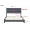 China Modern Queen Size Upholstered Platform Bed With Adjustable Height Headboard wholesale