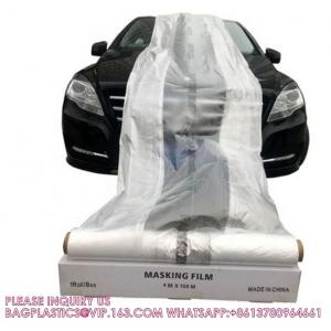Car Protective Film Manufacturer Auto Paint Pre Taped Masking Film Painters Plastic Sheeting Roll with Masking Tape