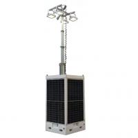 China 6m Mast Mobile Surveillance Unit Cube Mobile Lighting Tower With Solar Panels on sale