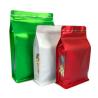 China Factory Price Glossy Aluminum Foil Pouch With Window Ziplock Flat Bottom Pouch For Coffee Tea Plastic Bag wholesale