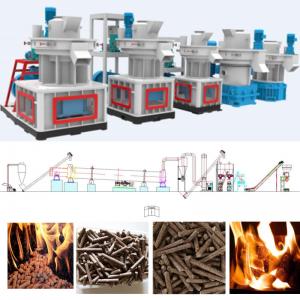China 1-10TPH Biomass Pellet Production Line Pine Straw Wood Chips Making Machine supplier