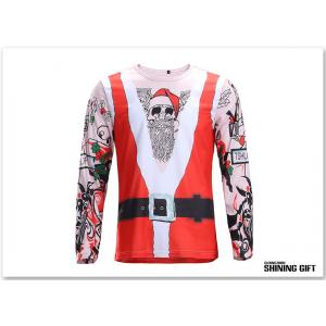 Breathable Men T-Shirt, Colourful Scrawl Printed Tees Eyelets Mesh Blend Long Sleeve