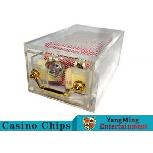 China Acrylic Casino Card Shoe 8 Deck Large Capacity With Bright Metal Lock supplier