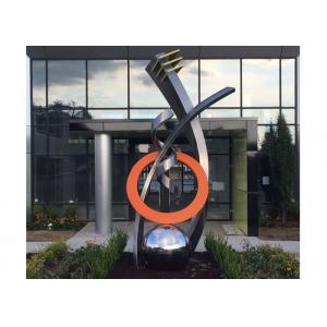 China Large Contemporary Stainless Steel Metal Sculpture For Building Entrance supplier