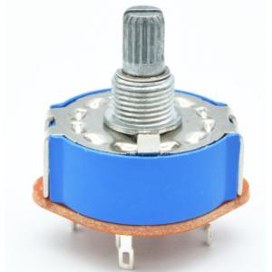 25mm Diameter Band Rotary Switch With Blue Dust Cover Used For Electric Appliance And Transducer