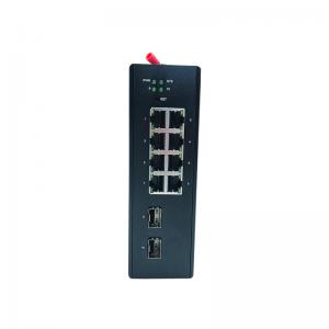China 10 Port Industrial Gigabit Ethernet Switch Nor Managed With 2 SFP supplier