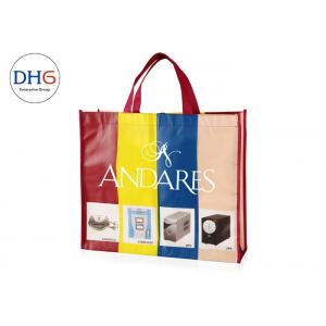 China Grocery Stores Custom Non Woven Tote Bags Light Weight Color Silk Screen Printing supplier