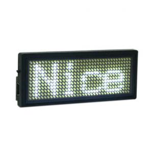 Rechargeable led scrolling name badge Orange color B1236TW
