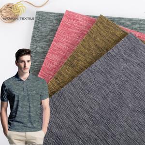 Wear Resistant Yarn Dyed Shirt Fabric , 	Breathable 210g T Shirt Cotton Fabric