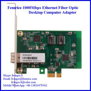 China 10/1001000Mbps Ethernet NIC Card SFP Slot Single Port Desktop Computer Network Card supplier