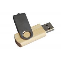 China Swivel Wooden Memory Stick , Color Printing Logo Wood Usb Flash Drive on sale