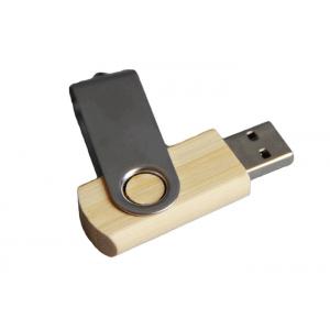 China Swivel Wooden Memory Stick , Color Printing Logo Wood Usb Flash Drive supplier