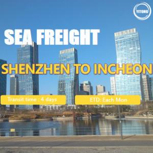 20GP 40GP 40HQ International Sea Freight Service Shenzhen To Incheon South Korea