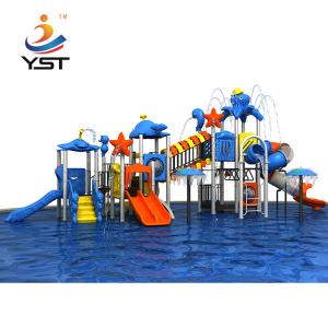 China Rose Wood / LLDPE Water Park Playground Equipment With Tunnel / Handrail supplier