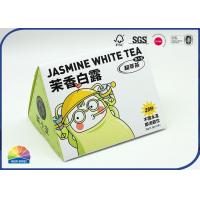 China Jasmine Tea Bags Packaging Triangle Inside Print Folding Carton Box on sale