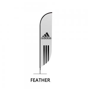 UV Printing Promotional Feather Flags Polyester Fabric Flag Pole Advertising Banners
