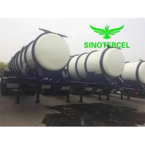 China Tri Axles Chemical Tanker Trailer 55000L Acid Transport Trailers supplier