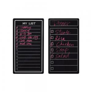 Black Reusable Calendar Planner Dry Erase Sticky Board 17x13 Inch For Glass Ceramic Tile Wall