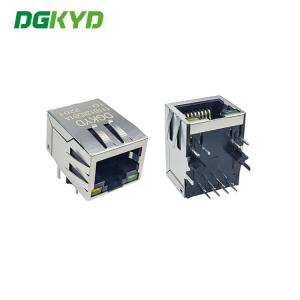 China DGKYD111B138DB1A1D 8P8C RJ45 Single Port Plug Connector With LED supplier