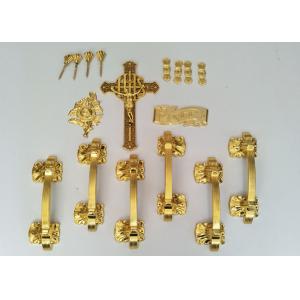 Plastic Funeral Coffin Handles African Style H9002 Set Customized In Gold Color