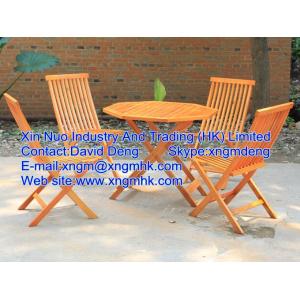 Wooden outdoor furniture, wooden leisure furniture, wooden folding tables and chairs