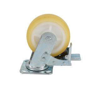 100mm/125mm/150mm/200mm Diameter Yellow Transparent TPR Heavy Duty Swivel Lock Caster