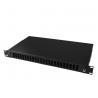 Black Fiber Optic Patch Panel Rack Mount , Drawer Duplex Patch Panel OEM