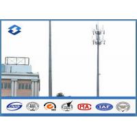 China Microwave Telecommunication electric service pole , Hot Roll Steel Q420 wireless communication towers on sale