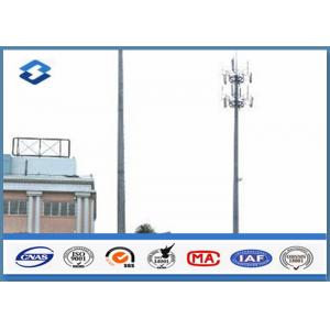 Poteau électrique de service de télécommunication de micro-onde, tours de communication sans fil chaudes de l'acier Q420 de petit pain
