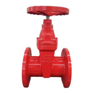 Red Ductile Iron DI Gate Valve 24 Inch Manual Operation Flange Ends
