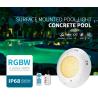 Synchronous Control Underwater Led Pool Lights VDE 470nm Surface Mount