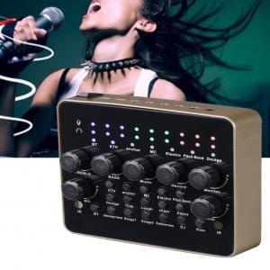 Live Broadcast Singing Sound Card 3D Recording Mic Audio USB Port Headset Mixer