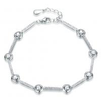China 8.07in 5.4g Sterling Silver Jewelry Bracelets S925 5A Adjustable Bangle Bracelet on sale